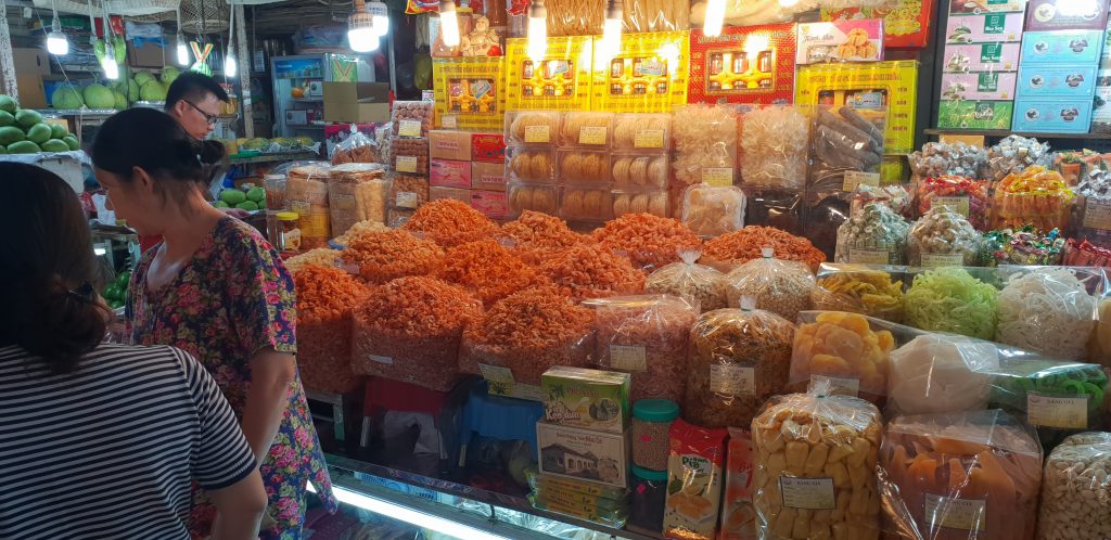 Getrocknete Shrimps im Ben Thanh Markt in Ho Chi Minh Stadt