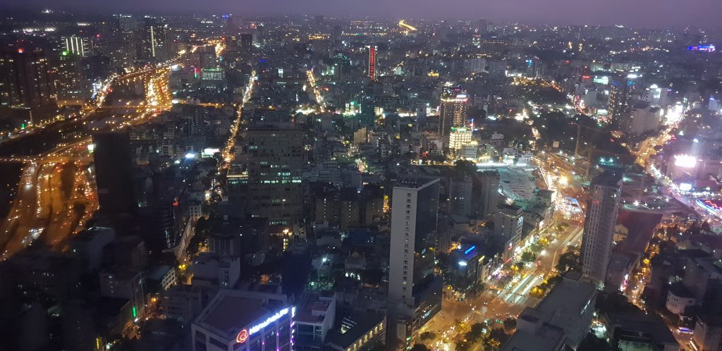 Aussicht vom Bitexco Financial Tower auf Ho Chi Minh Stadt